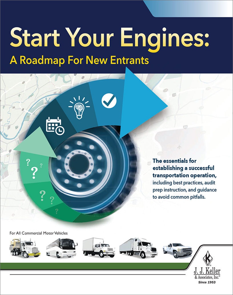 Start Your Engines Cover art, subhead: A Roadmap For New Entrants includes images of a variety of trucks