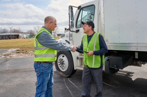 Truck driver with manager