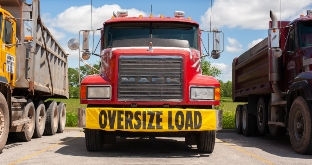 Oversize load sign