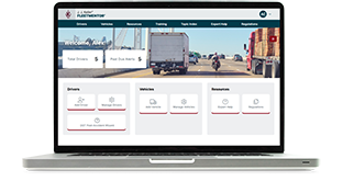 FleetMentor on laptop screen