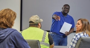 Driver training in classroom