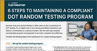 83150 DOT Random Test Program Compliance Checklist