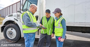 Fleet manager and driver meeting